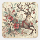Classic Christmas Deer Stickers (Voorkant)