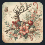 Classic Christmas Deer Stickers<br><div class="desc">Classic Christmas Deer stickers</div>