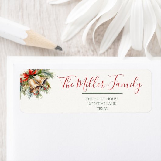 Classic Christmas Elegance Return Address Label (Insitu)