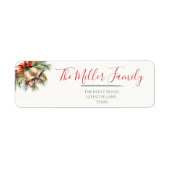 Classic Christmas Elegance Return Address Label (Voorkant)