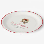 Classic Christmas Elegant Paper Plates Papieren Bordje (Gekanteld)