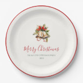 Classic Christmas Elegant Paper Plates Papieren Bordje (Voorkant)
