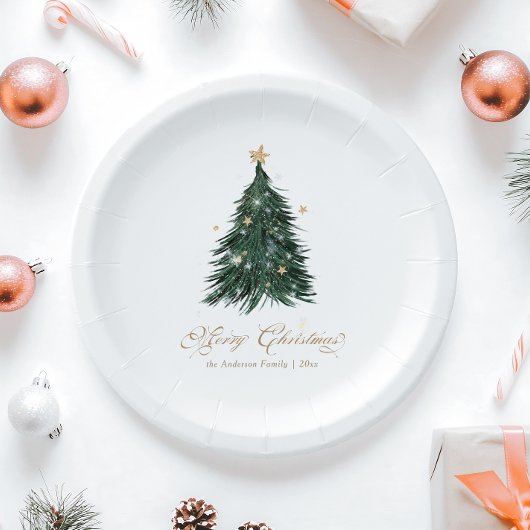 Classic Christmas Evergreen  Papieren Bordje