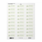 Classic Christmas family monogram return address Etiket (Full Sheet)