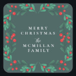 Classic Christmas Floral Lijst Holiday Sticker<br><div class="desc">Classic Christmas Floral Lijst Holiday Sticker</div>