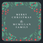 Classic Christmas Floral Lijst Holiday Sticker<br><div class="desc">Classic Christmas Floral Lijst Holiday Sticker</div>