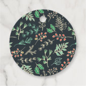 Classic Christmas Floral Pattern Gift Label (Achterkant)