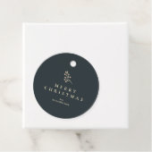 Classic Christmas Floral Pattern Gift Label (In situ)