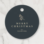 Classic Christmas Floral Pattern Gift Label (Voorkant)