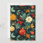 Classic Christmas foliage with red and gold accent Feestdagenkaart (Voorkant)
