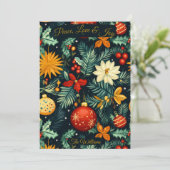Classic Christmas foliage with red and gold accent Feestdagenkaart (Staand voorkant)