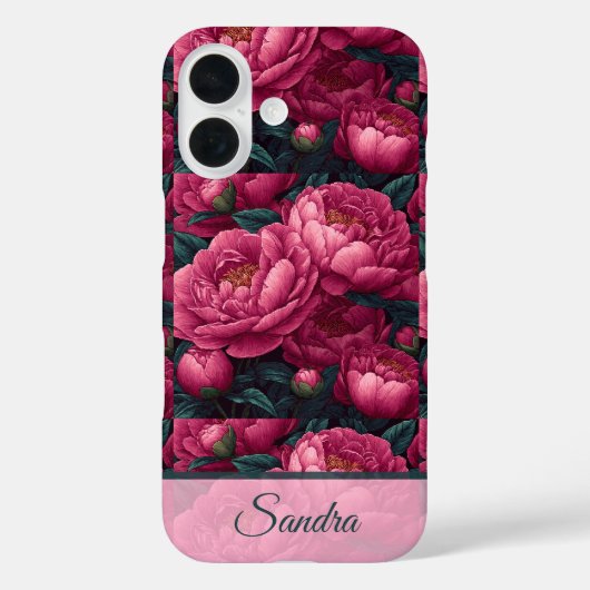 Classic Christmas Gift Peony Custom Case-Mate iPhone Case (Achterkant)