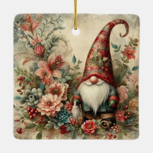 Classic Christmas Gnome Ornament (Achterkant)