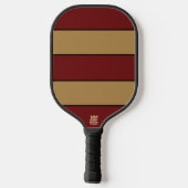 Classic Christmas Gold And Red Stripes Pickleball Paddle (Achterkant)