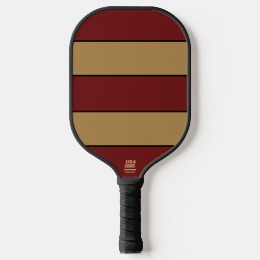 Classic Christmas Gold And Red Stripes Pickleball Paddle (Voorkant)