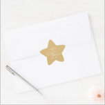 Classic Christmas Gold Baby shower Envelope Seal Ster Sticker<br><div class="desc">Deze Classic Christmas gold baby showers envelopzegel is ideaal voor een lief feestelijk baby shower! Duik in de magie van het seizoen met onze vrolijke en eenvoudige design en meng klassieke charme met een grillig sprookje. Dit collectie is versierd met schattige bosdieren en vrolijke en felle waterverf accenten en straalt...</div>