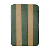 Classic Christmas Green And Gold Stripes Badmat (Voorkant Verticaal)