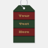 Classic Christmas Green And Red Stripes Cadeaulabel (Voorkant)