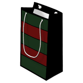 Classic Christmas Green And Red Stripes Klein Cadeauzakje