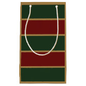 Classic Christmas Green And Red With Gold Trim Klein Cadeauzakje (Voorkant)