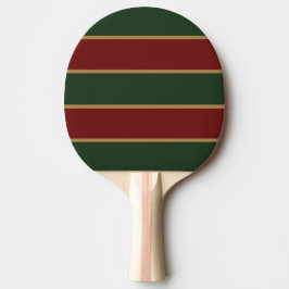 Classic Christmas Green And Red With Gold Trim Tafeltennisbatje