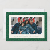 Classic Christmas Green Botanical Festive Photo Feestdagenkaart (Voorkant)
