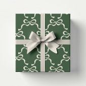Classic Christmas Green | Moderne vakantiebogen Inpakpapier Vel