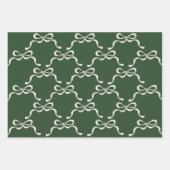 Classic Christmas Green | Moderne vakantiebogen Inpakpapier Vel (Voorkant 2)