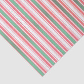 Classic Christmas Green Red Stripes Tissuepapier (Detail)