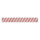 Classic Christmas Green Red White Stripes Ribbon Grosgrain Lint (Voorkant)