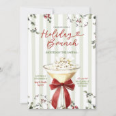 Classic Christmas Holiday Brunch Kaart (Voorkant)