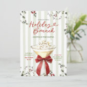 Classic Christmas Holiday Brunch Kaart (Staand voorkant)