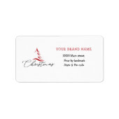 Classic Christmas Holiday Business Etiket (Voorkant)