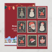 Classic Christmas Holiday Kaart (Voorkant / Achterkant)