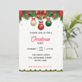 Classic Christmas Holiday Party Invitation Save The Date (Staand voorkant)