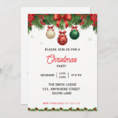 Classic Christmas Holiday Party Invitation Save The Date (Voorkant / Achterkant)