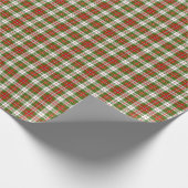 Classic Christmas Holiday Red and Green Plaid Tart Cadeaupapier (Hoek)