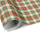 Classic Christmas Holiday Red and Green Plaid Tart Cadeaupapier (Rol Hoek)