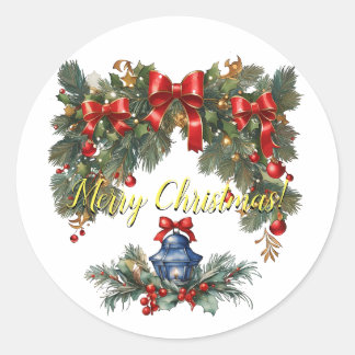  Classic Christmas I Ronde Sticker