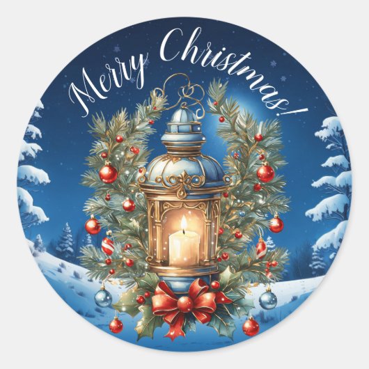  Classic Christmas I Ronde Sticker (Voorkant)