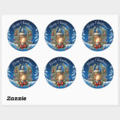  Classic Christmas I Ronde Sticker (Vel)