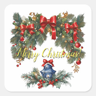  Classic Christmas I Vierkante Sticker
