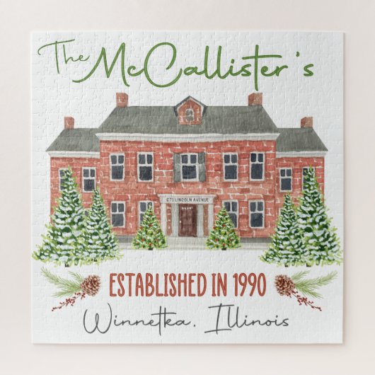 Classic Christmas Movie House Puzzel Legpuzzel (Verticaal)