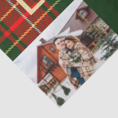 Classic Christmas Noel Plaid Fotovakantie Tissuepapier (Detail)