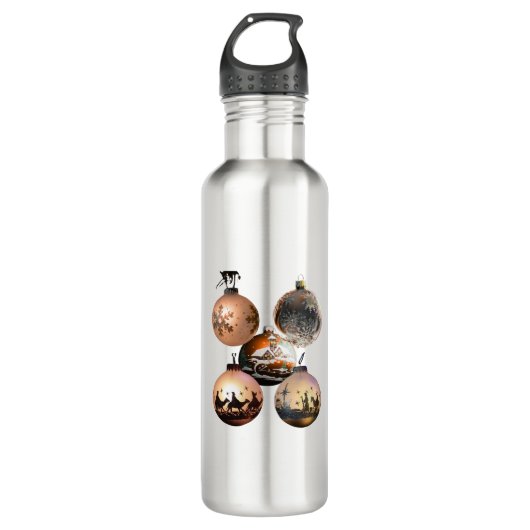Classic Christmas Ornament Assortment Waterfles (Voorkant)
