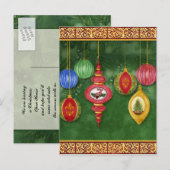 Classic Christmas Ornament Briefkaart Party Uitnod (Voorkant / Achterkant)