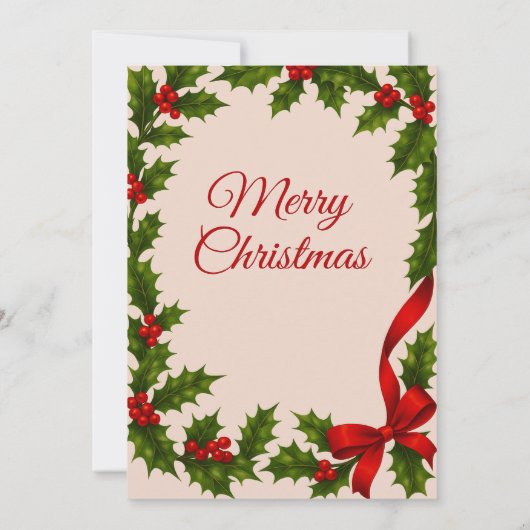 Classic Christmas Party Invitation Kaart (Achterkant)