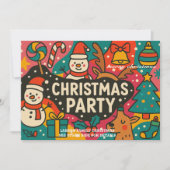 Classic Christmas Party Invitation - Vakantiefeest Feestdagenkaart (Voorkant)