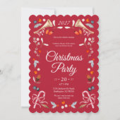Classic Christmas Party Invite Kaart (Voorkant)