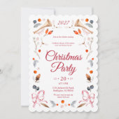 Classic Christmas Party Invite Kaart (Voorkant)
